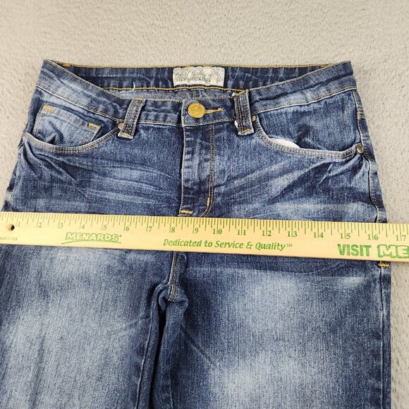 Y2K Baby Phat Jeans Women's/Jr's 7 Mid Rise Capri Cuffed Stretch Blue VTG Denim - Picture 4 of 11